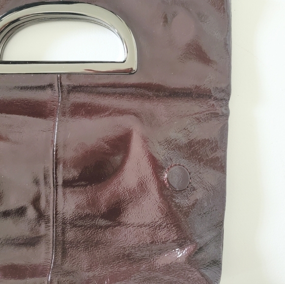 POLISHED LeatherHOBO International Brown Envelop Flap Clutch with Magnet closure - Picture 8 of 16